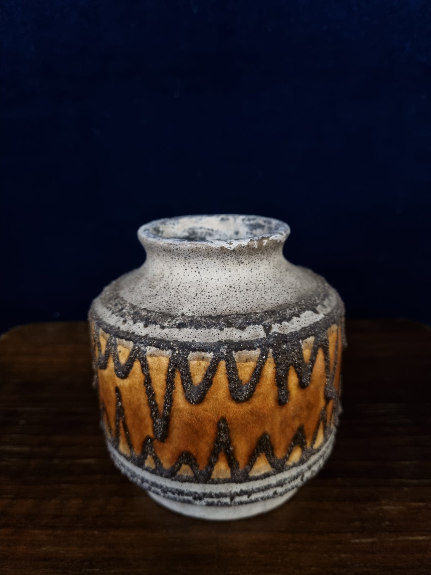 Vintage Vase by VEB Haldensleben Fat Lava 3053