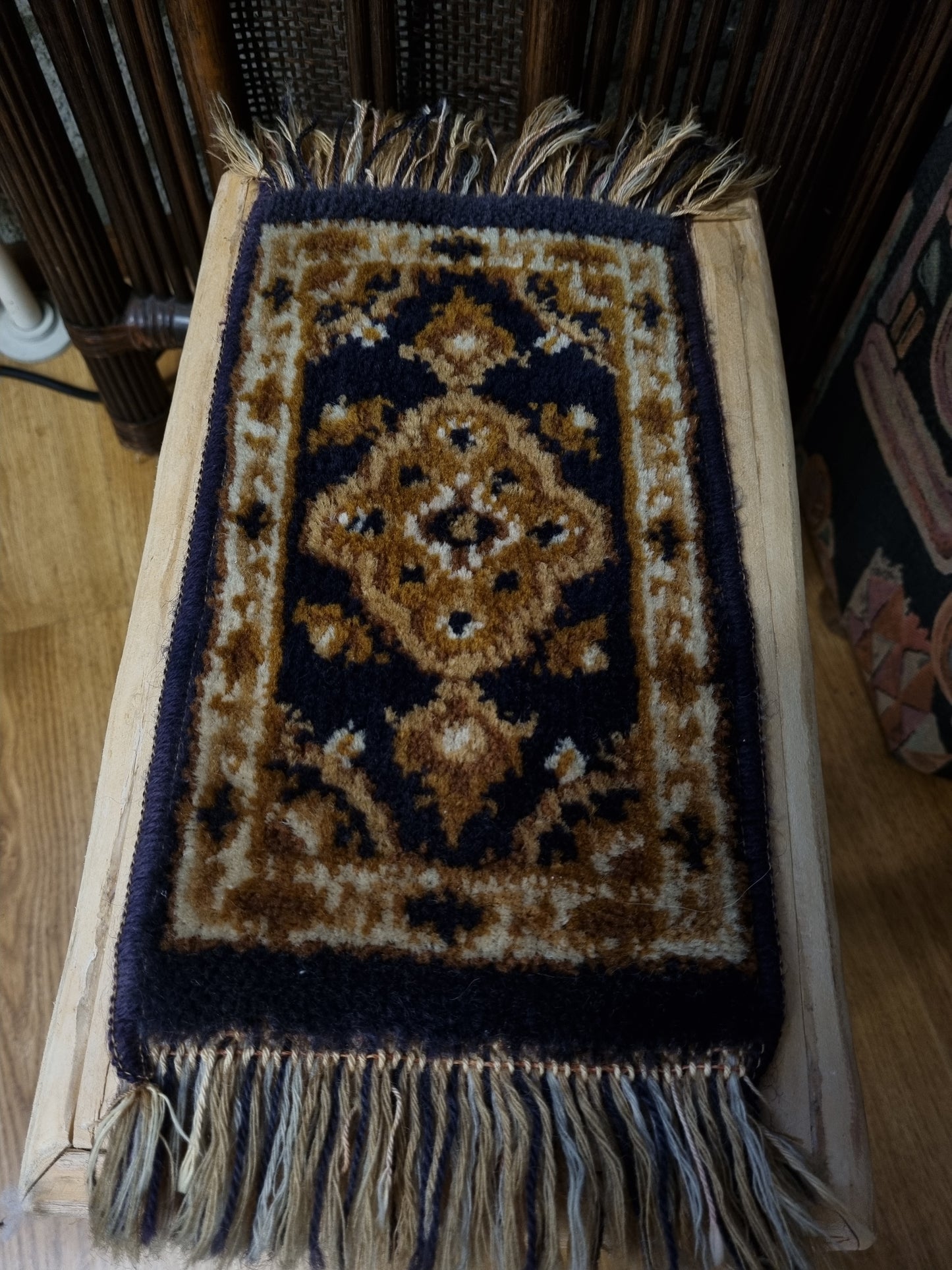 Vintage Mini Carpet Navy Blue